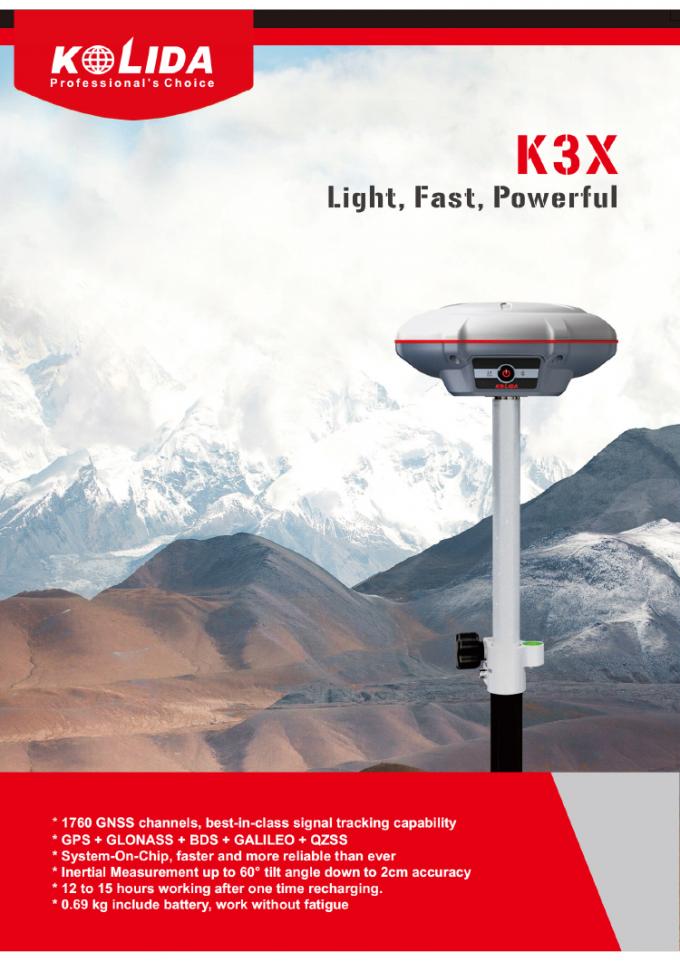1760 каналов Kolida K3 RTK Изобразительное оборудование высокоточный GPS-приемник 1